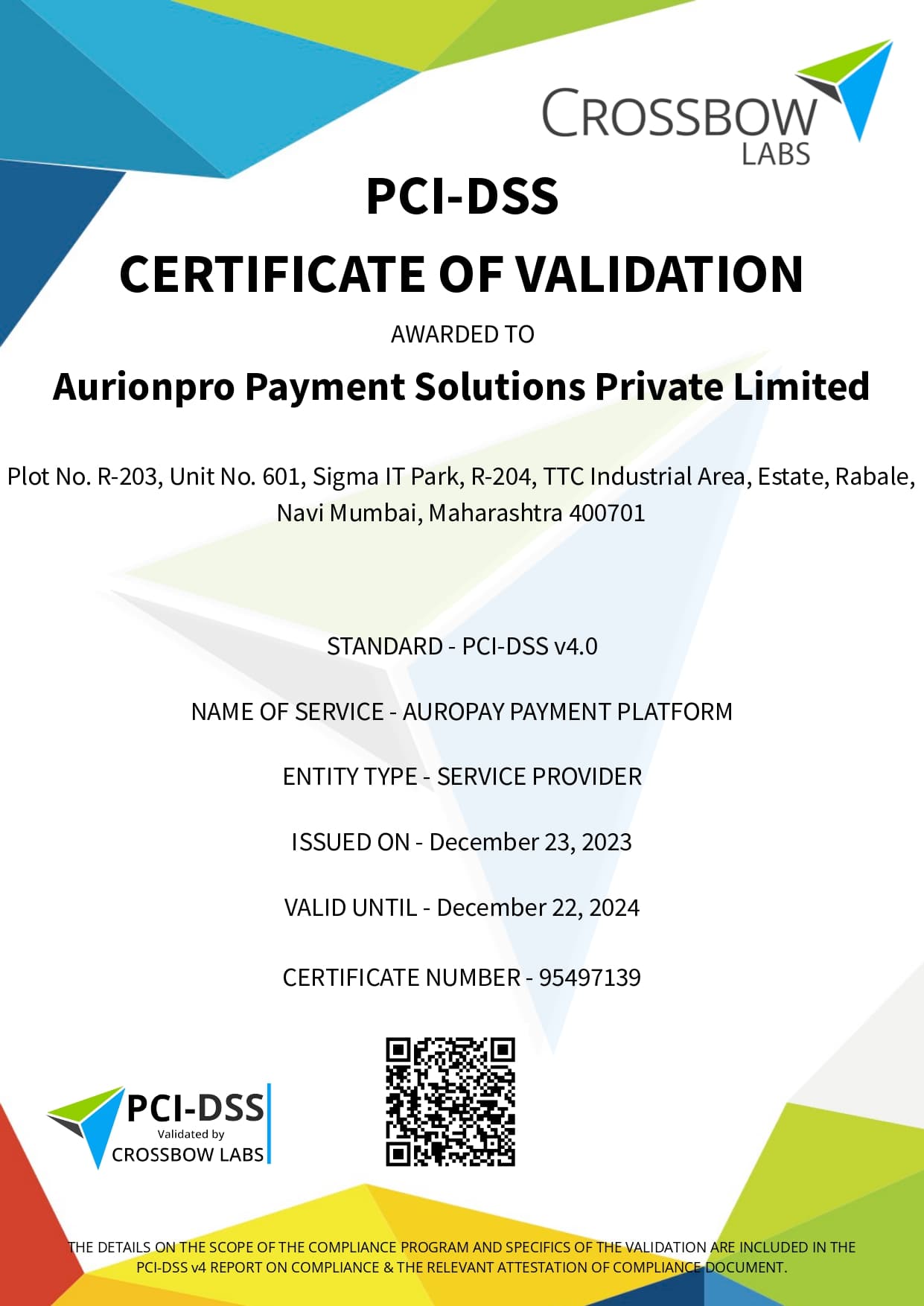 AuroPay by Aurionpro Payments Completes PCI-DSS v4.0 Certification