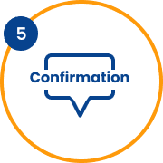 The customer receives a confirmation text for payment